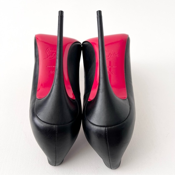 New CHRISTIAN LOUBOUTIN | So Kate 120 Black Leather Pointed Pumps Stilettos 40.5 - Picture 13 of 15